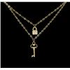 Image 2 : 0.07ctw Diamond Necklace - 14KT Yellow Gold