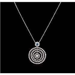 5.32ctw Diamond Pendant With Chain - 14KT White Gold