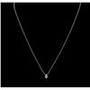 Image 1 : 14KT White Gold 0.31ct Diamond Necklace