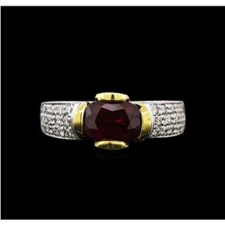 2.06ct Ruby and Diamond Ring - 18KT Two-Tone Gold