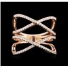 Image 1 : 0.53ctw Diamond Ring - 14KT Rose Gold