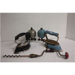 Coleman irons and drill