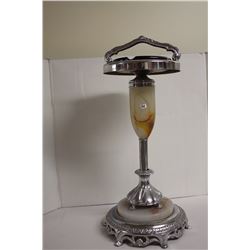 Chrome floor ashtray