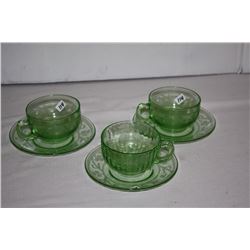 Green depression cups