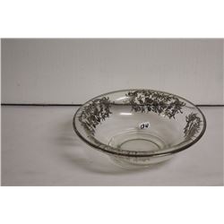 Serving bowl with sterling silver