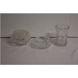 Pressed glass dishes