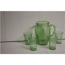 Depression glass water set