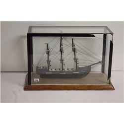 Model ship with case