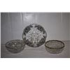 Image 1 : Glass & silver plate and bowls