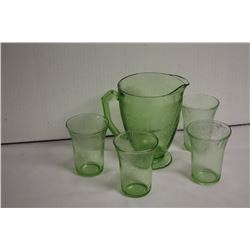 Depression glass water set