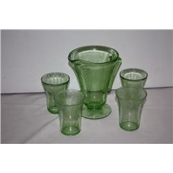 Depression glass water set