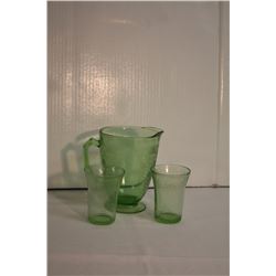Depression glass water set
