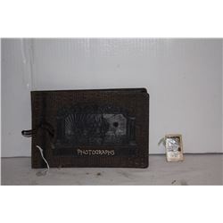 Leather album and sewing kit