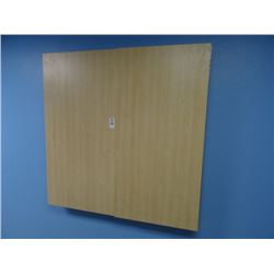 Wood 2-Door Wall Mount Grease Board