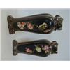 Image 1 : A PAIR OF BRETBY BRONZED AND JEWELLED BALUSTER VASES, c.1900, cloisonne panels of birds on branch...