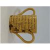 Image 1 : AN EXETER ART POTTERY TWIN HANDLED MUG, late 19th Century, slip sunflower motif and motto with da...