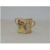 Image 1 : A ROYAL WORCESTER MINIATURE BLUSH IVORY TWIN HANDLED CUP, 1904, floral decoration, height 4cm  30...