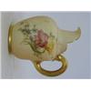 Image 1 : A ROYAL WORCESTER BLUSH IVORY TUSK JUG, 1900, gilt handle, florally decorated, No. 1094, height 1...