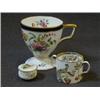 Image 1 : A COPELANDS SPODE MINIATURE TWIN  HANDLED CUP, peacock pattern, a footed cup a Royal Worcester ro...