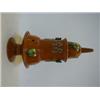 Image 1 : A GLAZED TERRACOTA SMOKERS COMPANION, comprising tobacco jar, cover and seal, spitoon and stand, ...