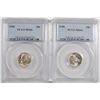 Image 1 : ( 2 ) 1946 ROOSEVELT DIMES, PCGS MS-66 GEMS