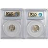 Image 2 : ( 2 ) 1946 ROOSEVELT DIMES, PCGS MS-66 GEMS