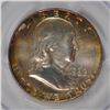 Image 2 : 1958-D FRANKLIN HALF DOLLAR, PCGS MS-65 FBL BEAUTIFUL RIM TONING COLOR