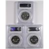 Image 2 : ( 3 ) 1961 FRANKLIN HALF DOLLARS, PCGS PR-66