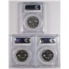 Image 2 : ( 3 ) 1962 FRANKLIN HALF DOLLARS, PCGS PR-66