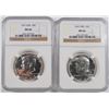 Image 1 : ( 2 ) 1967 SMS KENNEDY HALF DOLLARS, NGC MS-66