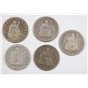Image 1 : (5) 1853 SEATED QUARTERS