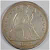 Image 1 : 1872 SEATED DOLLAR VF/XF