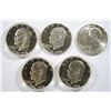 Image 1 : 5 - SILVER IKES, 4 - 1976-S PROOFS & 1 - 1972-S UNC