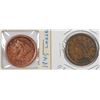 Image 1 : 2 - LARGE CENTS; 1849 VG details & 1850 VF