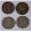 Image 2 : (4) 1866 SHIELD NICKELS (WITH RAYS)