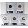 Image 2 : 5 1977-S JEFFERSON NICKELS ALL PCGS PR-69 DCAM