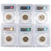Image 2 : Lot of 6 1954 Jefferson Nickels PCGS-MS65