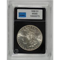 1896 MORGAN DOLLAR GEM BU CCGS GRADED WHITE