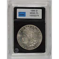 1896 MORGAN DOLLAR CH BU PL CCGS GRADED WHITE