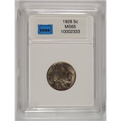 1928 BUFFALO NICKEL CCGS GRADED GEM BU NICE!