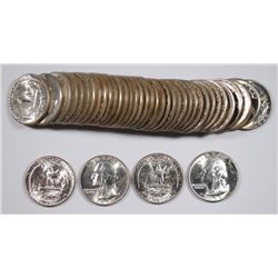 ORIGINAL GEM BU ROLL OF 1954-S WASHINGTON QUARTERS