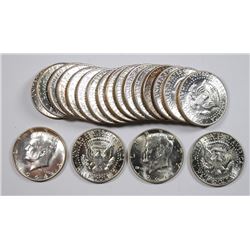 ORIGINAL GEM BU ROLL OF 1964-D FRANKLIN HALF DOLLARS