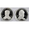 Image 1 : 2000 NIXON & ROOSEVELT LIBERIA .999 SILVER PROOF COINS WITH CERTS (2) COINS