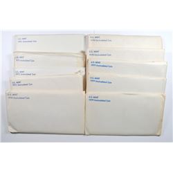 10 - U.S. MINT SETS; 2-1973, 1975, 1976, 3-1978, 3-1979 ORG ENVELOPES
