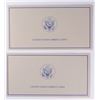 Image 2 : 2 - 1986 STATUE OF LIBERTY ELLIS ISLAND SILVER DOLLAR PROOFS  BOX/COA