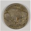 Image 2 : 1924-S BUFFALO NICKEL, VF NICE! KEY DATE