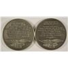 Image 2 : ( 2 ) LONGINES SYMPHONETTE STERLING SILVER MEDALS, VERY COLLECTABLE