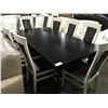 Image 1 : ESPRESSO DINING ROOM TABLE WITH 8 MATCHING LEATHER CHAIRS