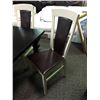 Image 2 : ESPRESSO DINING ROOM TABLE WITH 8 MATCHING LEATHER CHAIRS