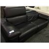 Image 1 : BROWN LEATHER ELECTRIC RECLINING SOFA AND LOVE SEAT